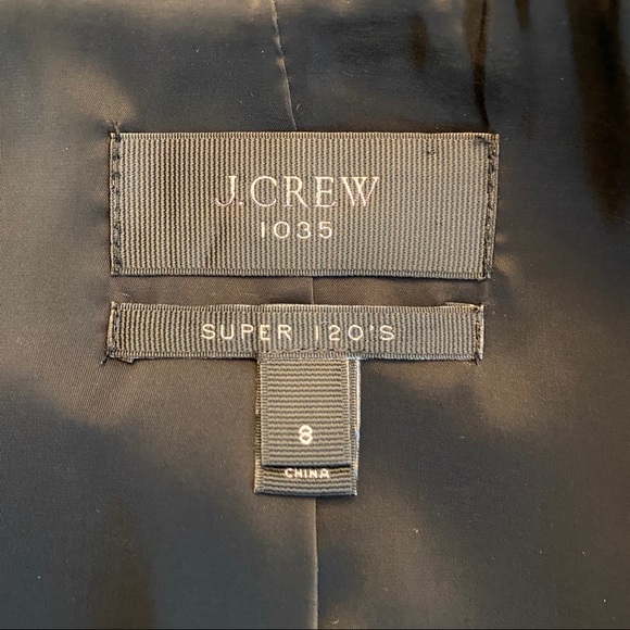 J. Crew School Boy Blazer Black Wool Size 8 - Picture 8 of 8